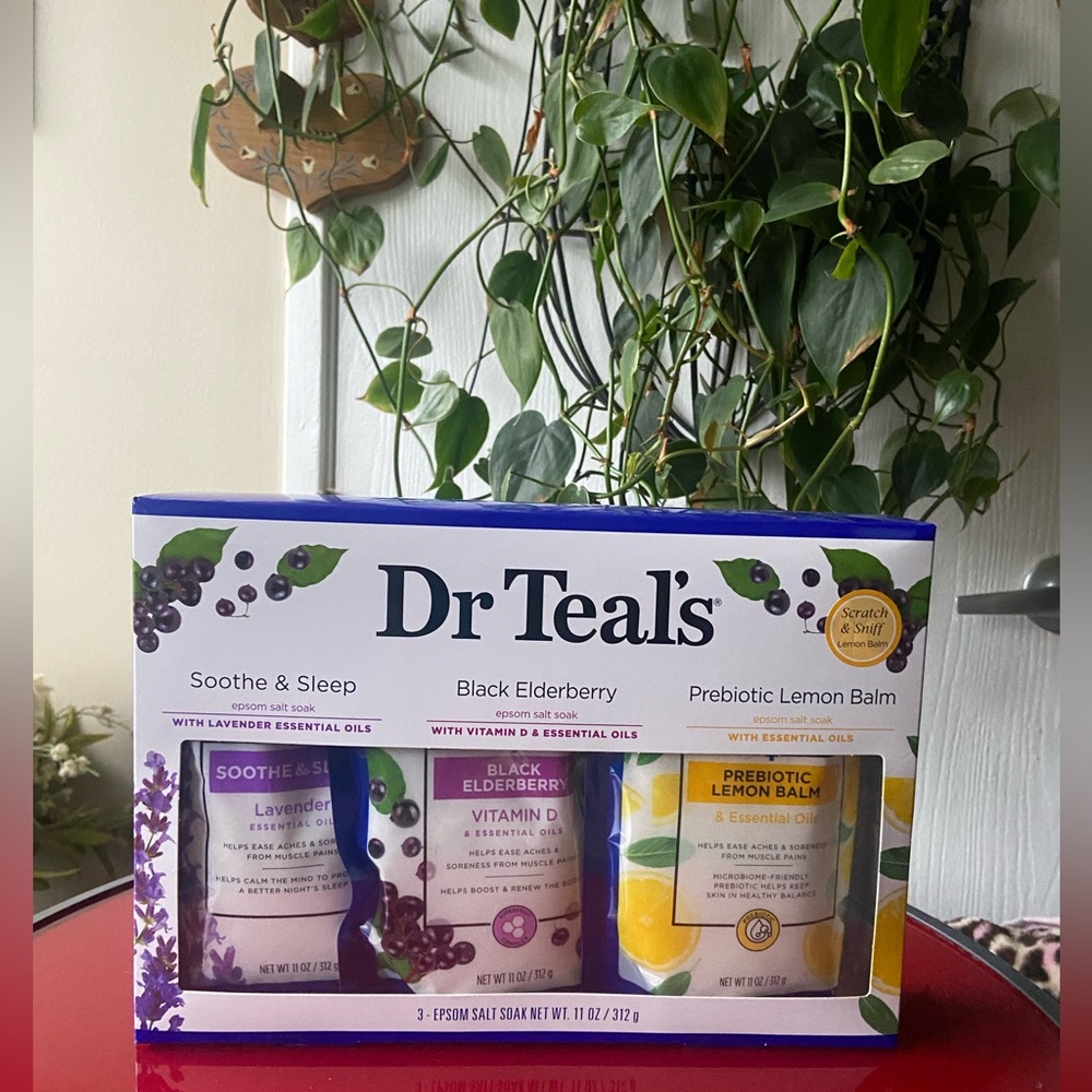 Dr Teal’s Epsom Bath Salts & Oils Pkgs. to soothe relax muscles while you bathe